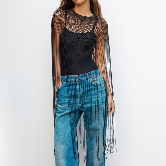 Zara Tops - Zara limited edition beaded fringe top you can’t miss
